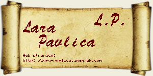 Lara Pavlica vizit kartica